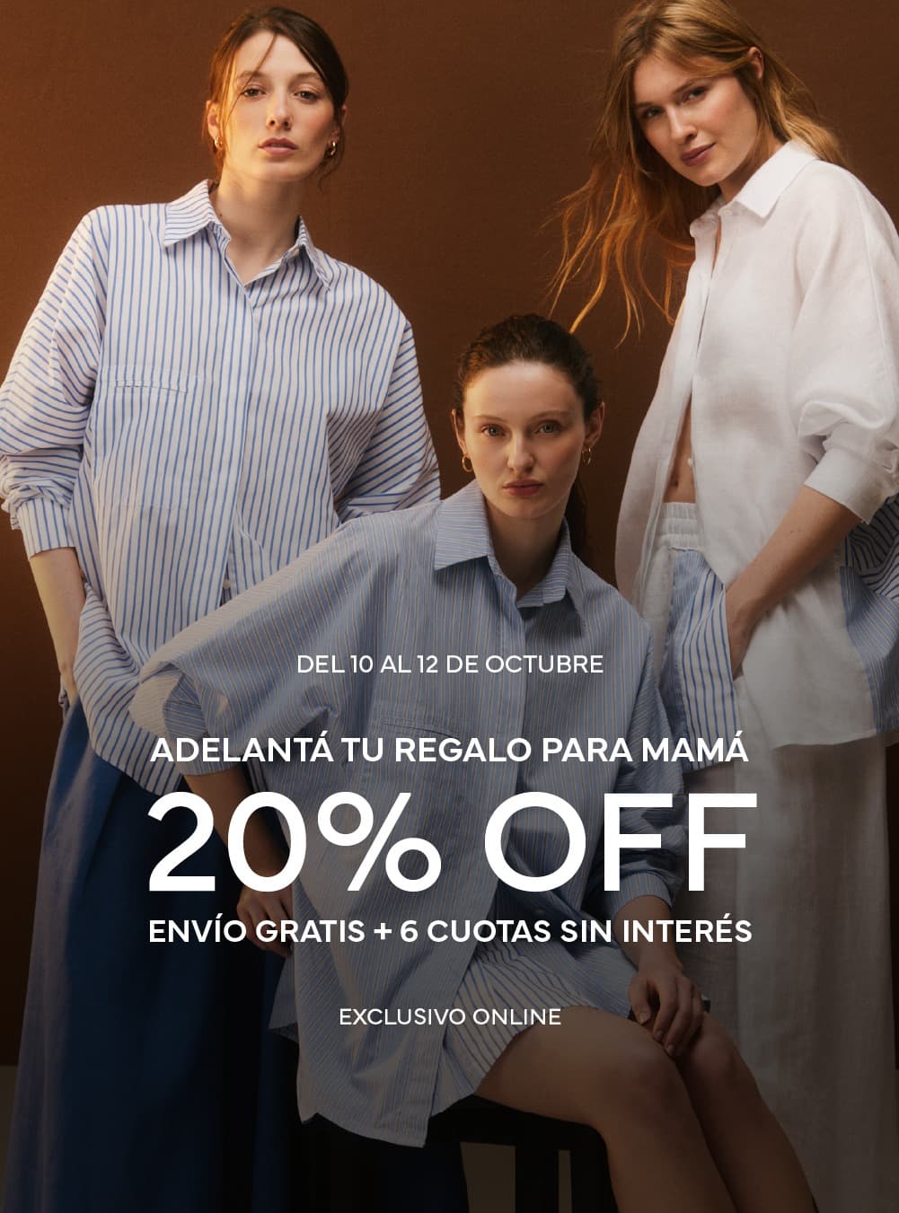 20% OFF Día de la Madre · envío gratis + 6 cuotas sin interés